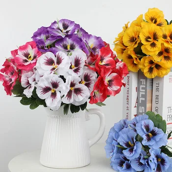 Tricolor Pansy Artificial Flowers 1