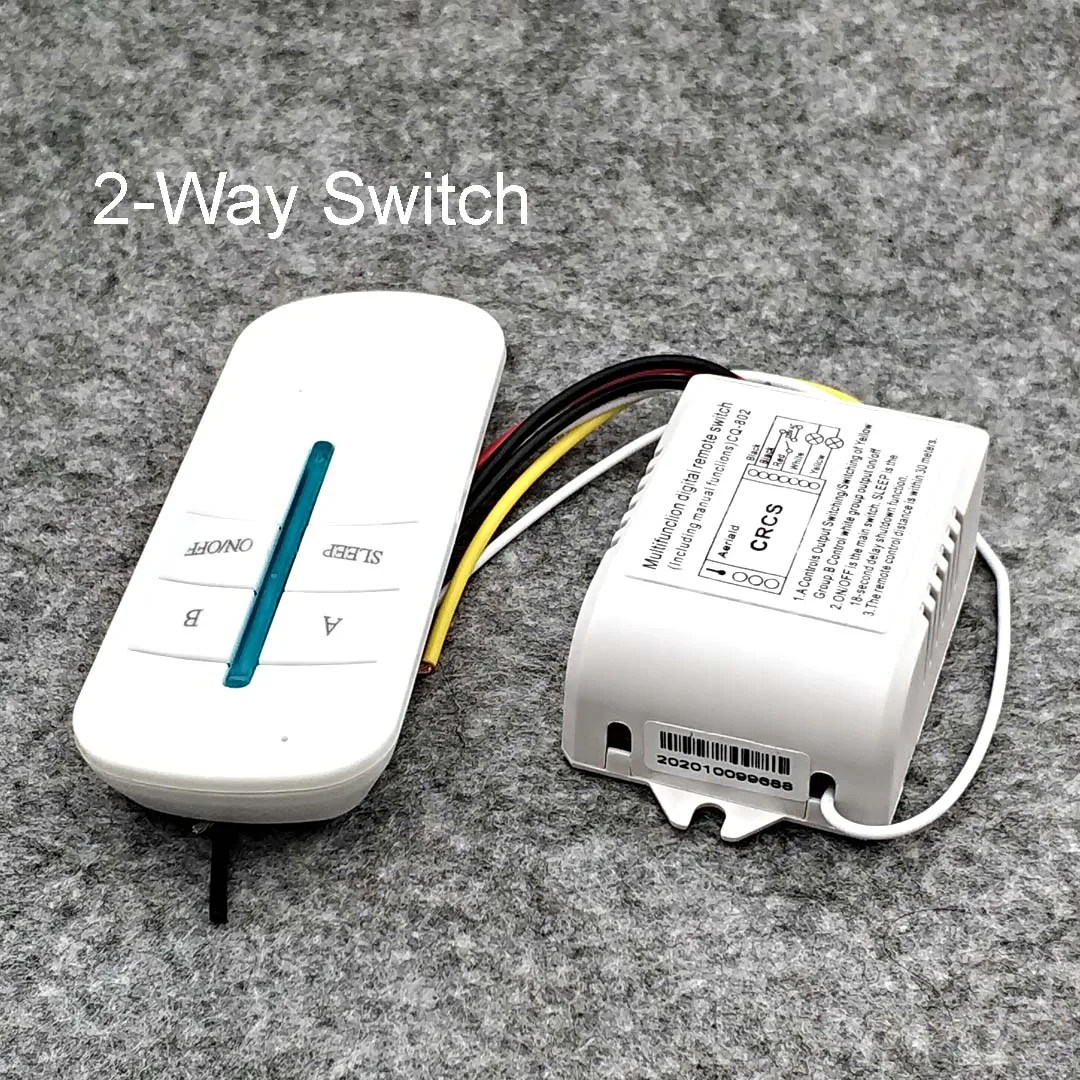 AC 220V RF Remote Control 2 Way Relay Wireless Remote Switch ...