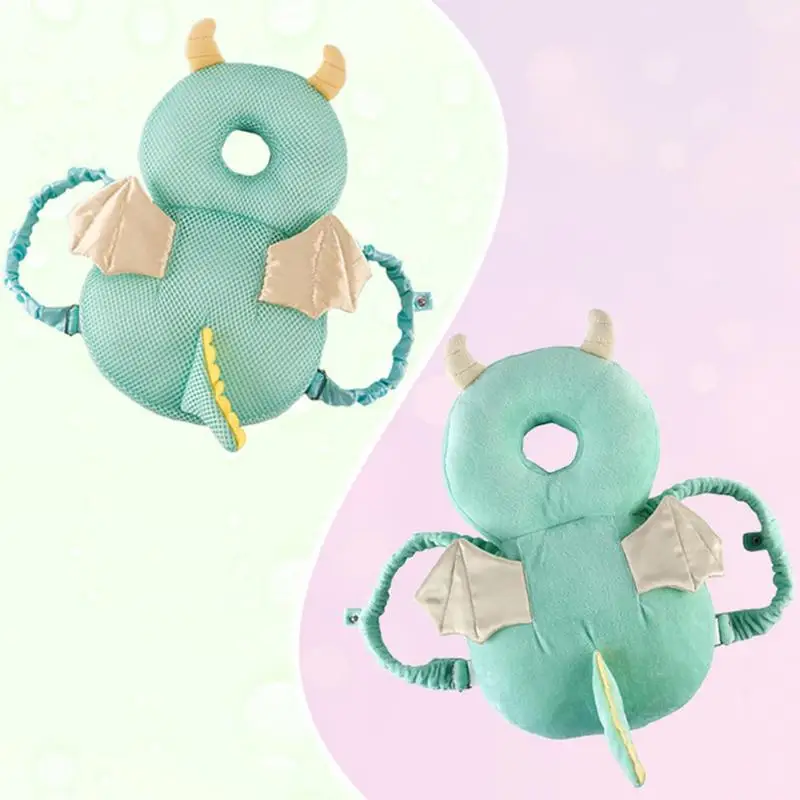 Baby Head Protection Pillow Adjustable Soft Fabric Backpack Wear Pillow Safety Pad Baby Head Protector Back Safety Cushion Head 2