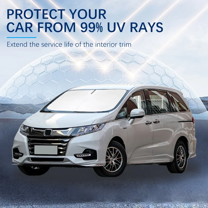 Car Windshield SunShade Sun Visor Foldable Parasol Blocks UV Rays For Honda Odyssey MK2-MK5