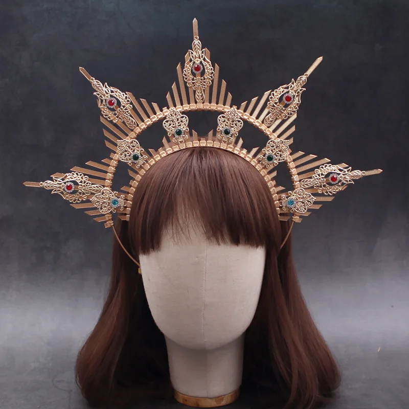 

Headwear Headpiece Funny Exaggerated Virgin Goddess Halo Hairband Crown Halloween Witch Cosplay Dress Up Hair Accessories