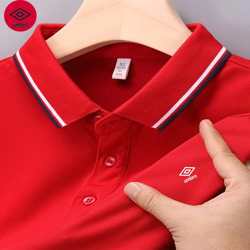 2025 Umbro High End Embroidered Polo Shirt Men's Summer High Quality Business Leisure Outdoor Sports Short Sleeved T-shirt 6