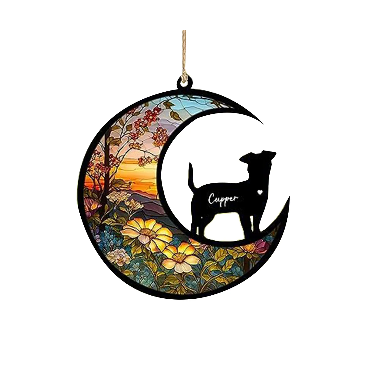 

Dog Memorial Suncatcher, Personalized with Name Date Dog Breeds Suncatcher, Pet Loss Suncatcher, Stained Acrylic Light