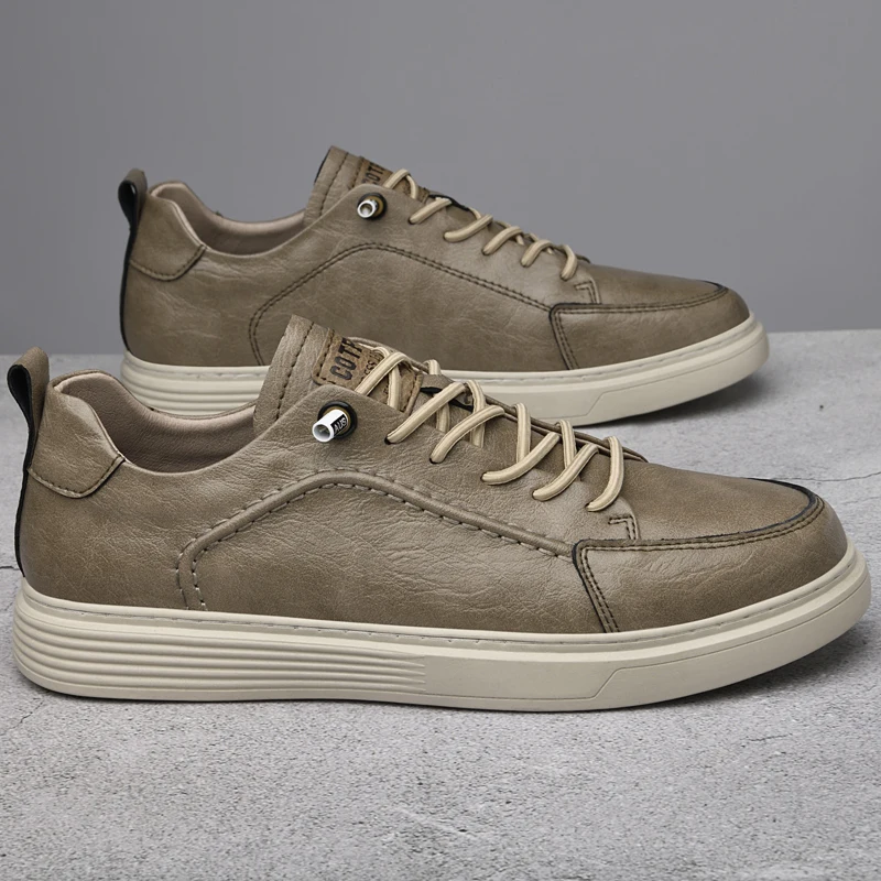 Spring Men's Genuine leather shoes High Quality Black Soft Sole  Flat Casual Shoes Outdoor Oxford Shoes mens Sports Shoes men 3