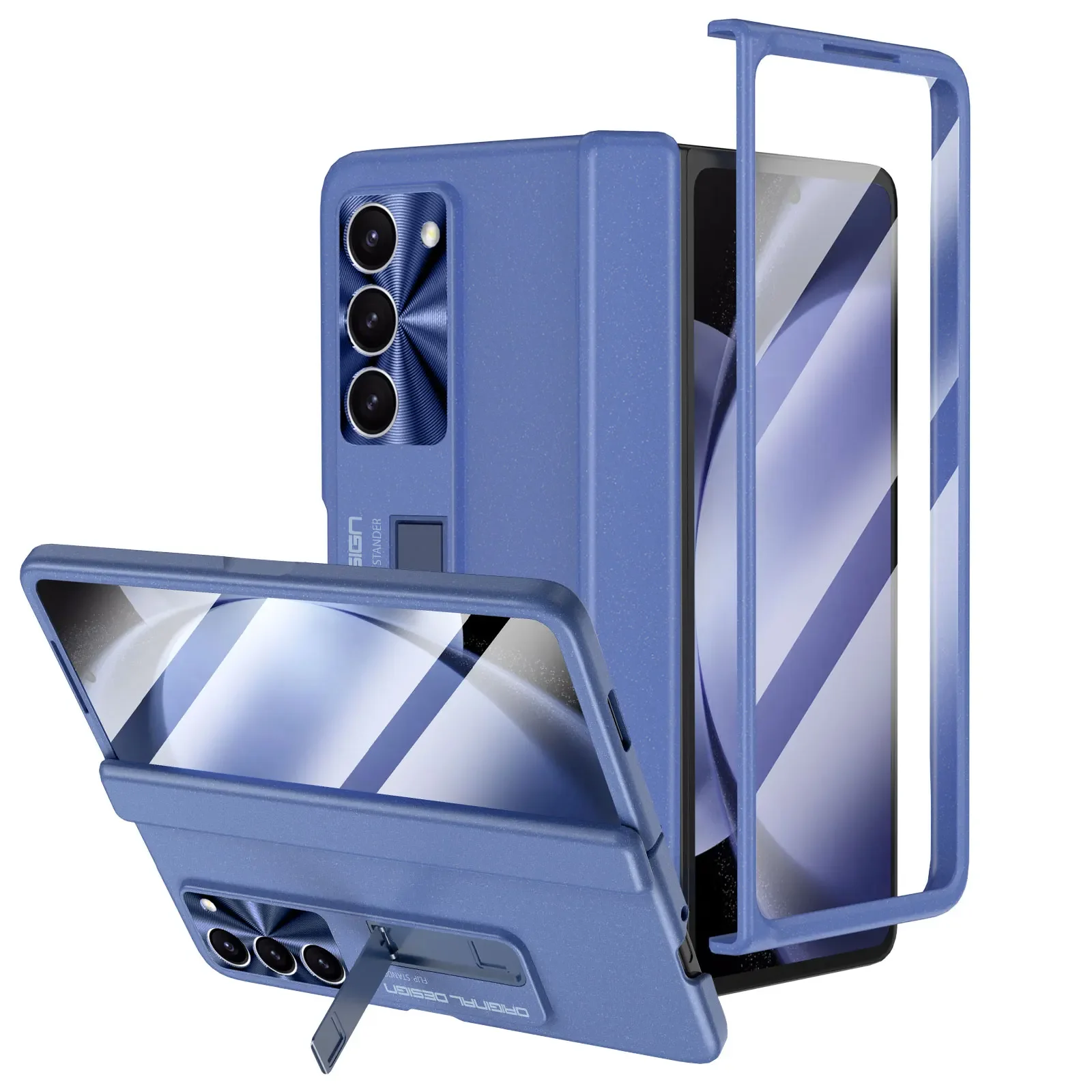 Θήκη Deluxe Full Coverage HD Protective Film Matte Hinge με Stand και Στήριγμα για Samsung Galaxy Z Fold 5 5G_voghion.com
