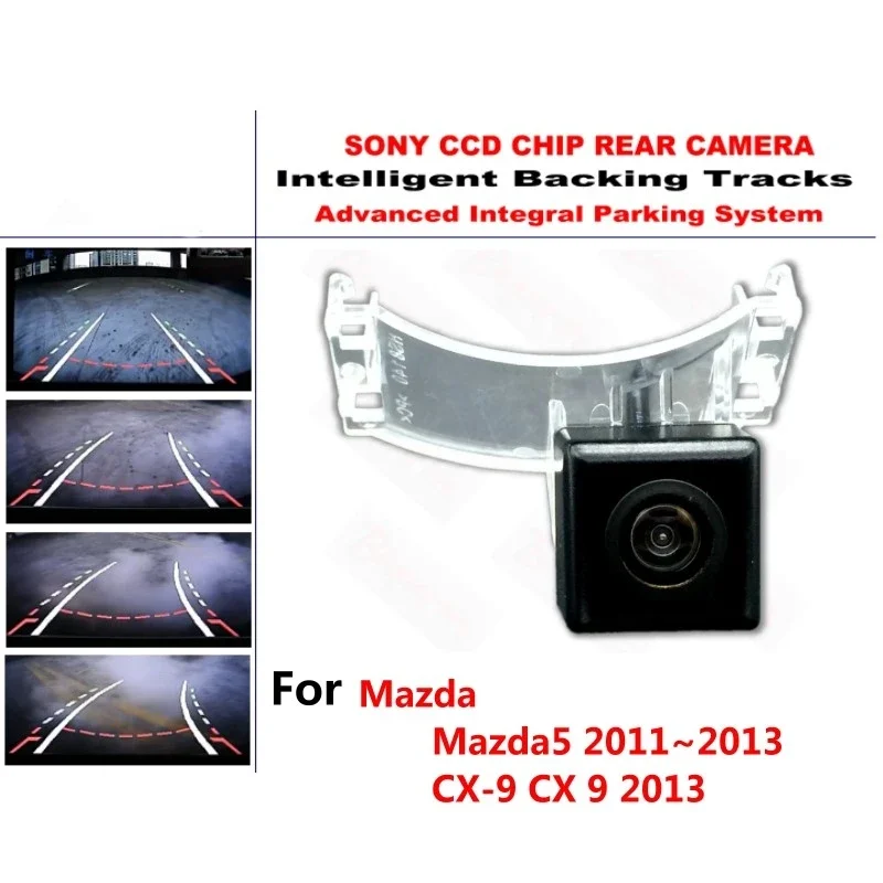 

for Mazda 5 Mazda5 2011~2013 CX-9 CX 9 2013 CCD Intelligent Dynamic Tracks Rear View Reverse Backup Trajectory Camera Waterproof