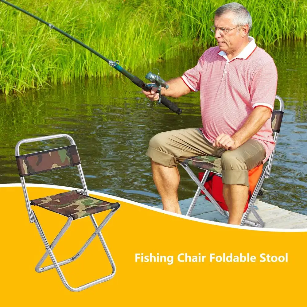 Description Picture 5 of itemPortable Folding Stool Outdoor Versatile Lightweight Stool Indoor Outdoor Use Non-slip Lightweight Camping Folding Fishing chair