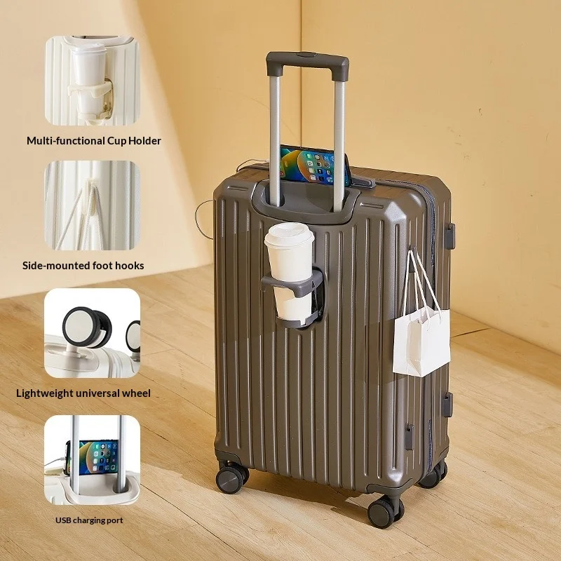Unisex Lightweight Hardshell Suitcase With Spinner Wheels And Tsa Lock_voghion.com