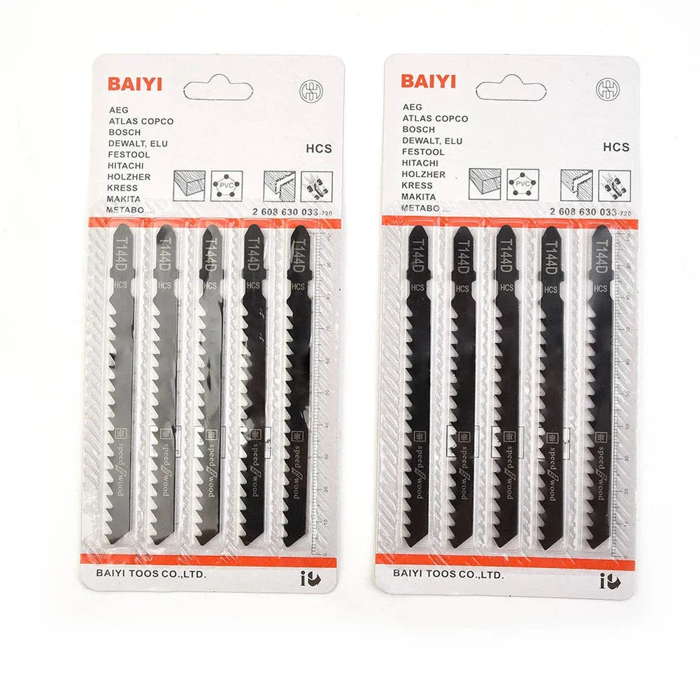 HCS Jigsaw Blades T144D 10Pcs/set For High Speed Wood Plastic Board Cutting Saw Blade Durable Woodworking Tools jig saw blades