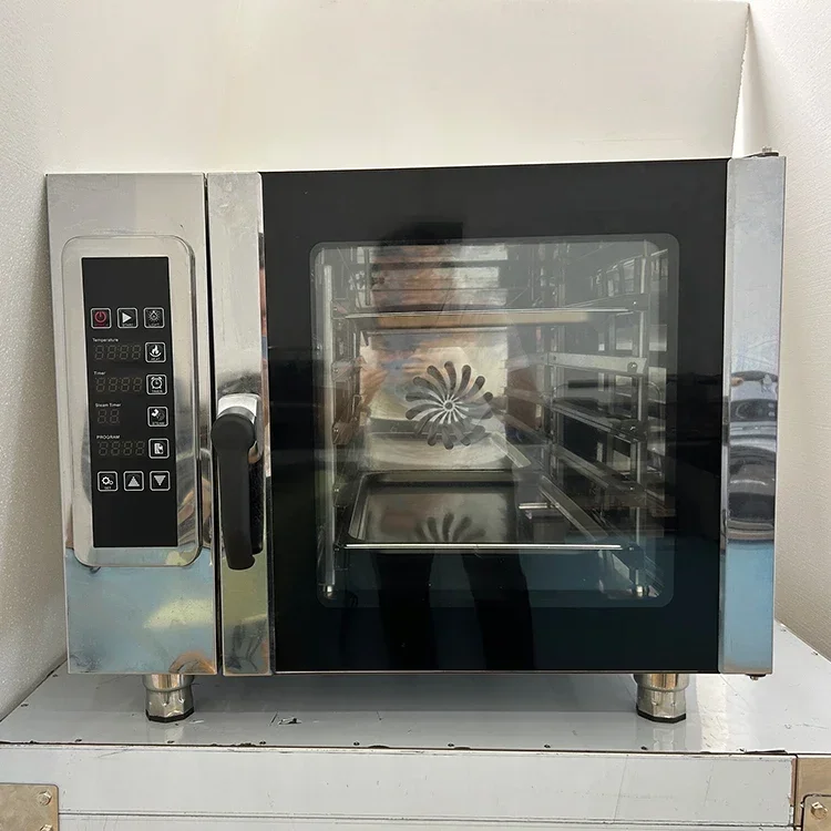 Commercial 5 Trays Steam Baking Oven Electric Bakery Kitchen Equipment Combi Hot Air Convection Oven With Steam 2