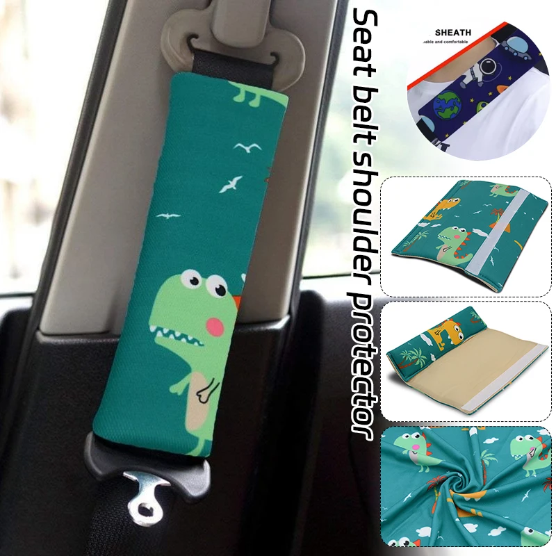 

2pcs Fashion Thicken Car Seat Belt Shoulder Cover Soft Cartoon Children Safety Seat Belt Pad Protector Comfort Backpack Padding