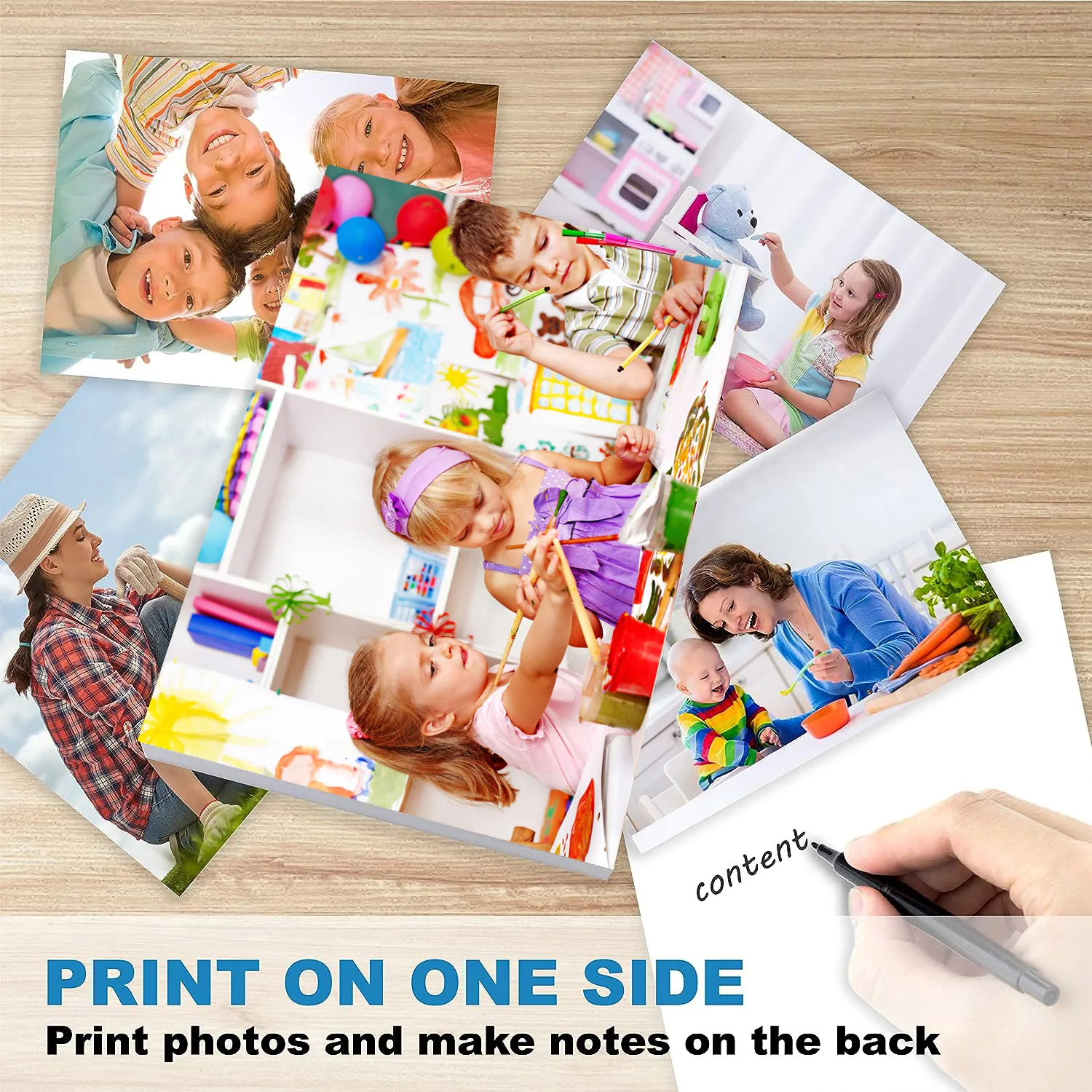 100매 5x7인치 프리미엄 광택 사진 용지 180GSM 크기(127×178mm) 프린터용 사진 프린터 용지 광택 흰색 사진 용지