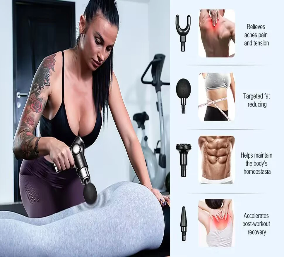 Portable Massage Gun Deep Tissue Muscle Shaker For Pain Relief Silent Mini Fascia Gun Neck Back Shoulder Arm Body Relaxation future prophecy body shaker