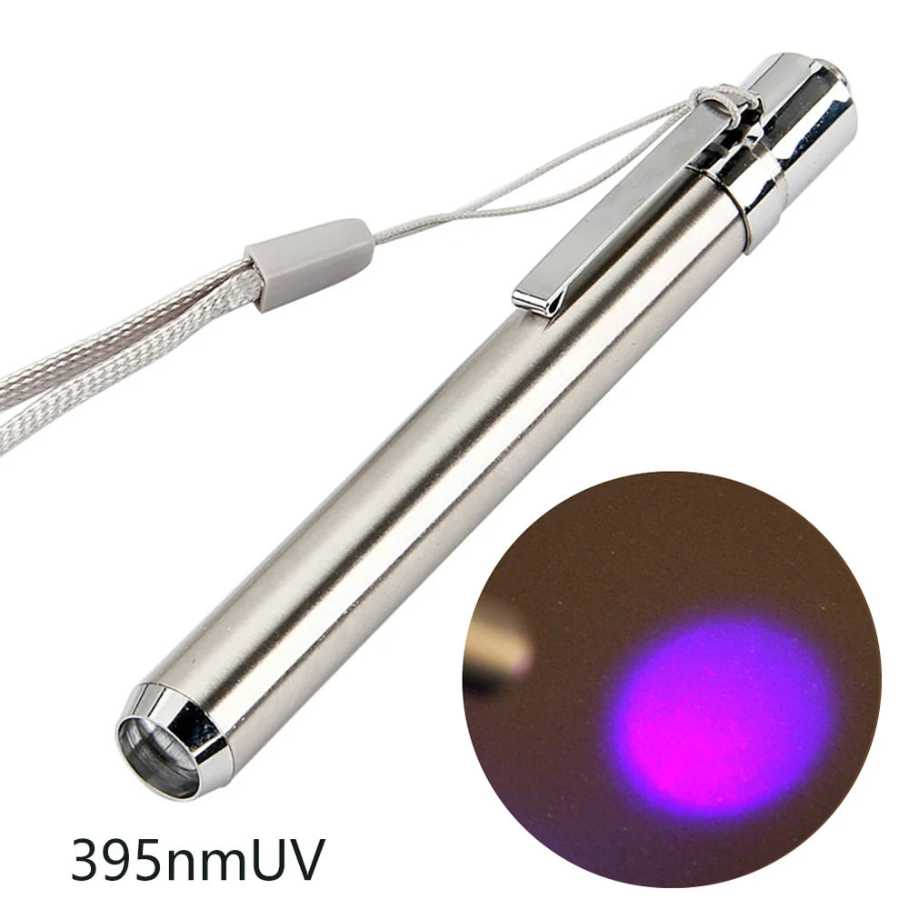 

UV LED Flashlight 395nm 365nm Ultraviolet Light Mini Flash Light UV Lanterna Portable LED Lamp For Marker Checker Detector
