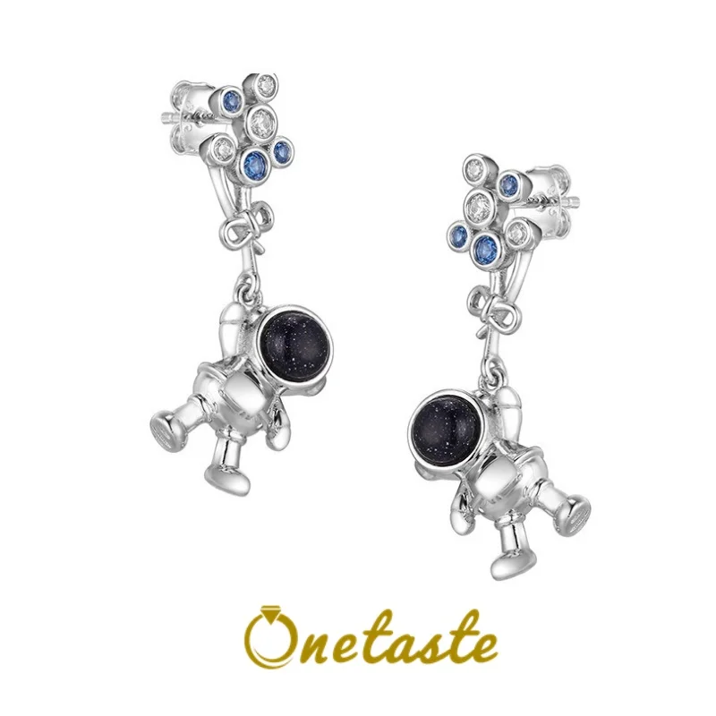 

Серьги-подвески женские из серебра 925 пробы с цирконом