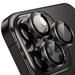 Premium Metal Camera Lens Protector - Durable Glass Shield for 11ProMax - 11Pro(3PCS) (Black)
