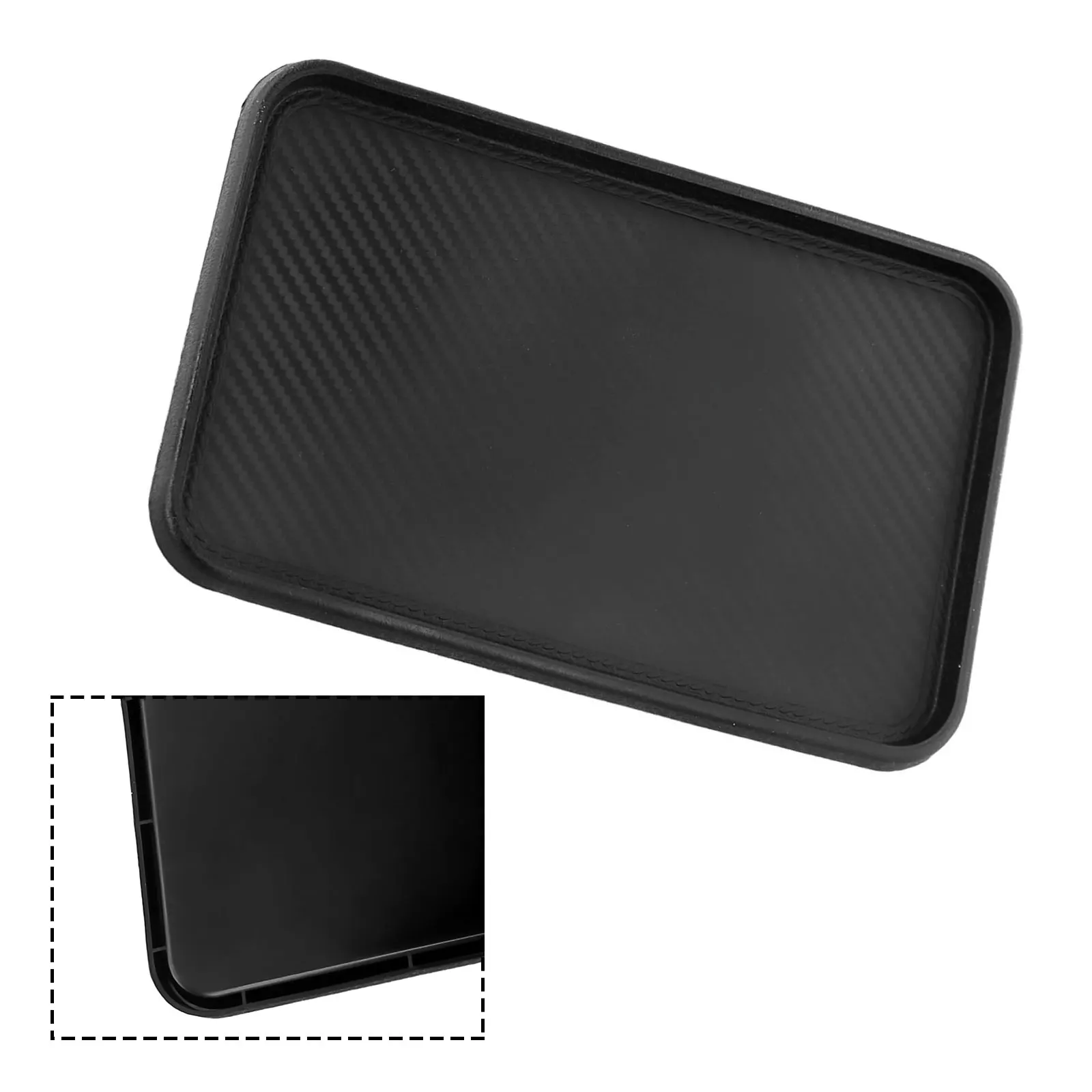 

Car Mat Dashboard Silicone Non-Slip Storage Black Pad 200x128mm Tool Kit Parts Practical Universal Replacement