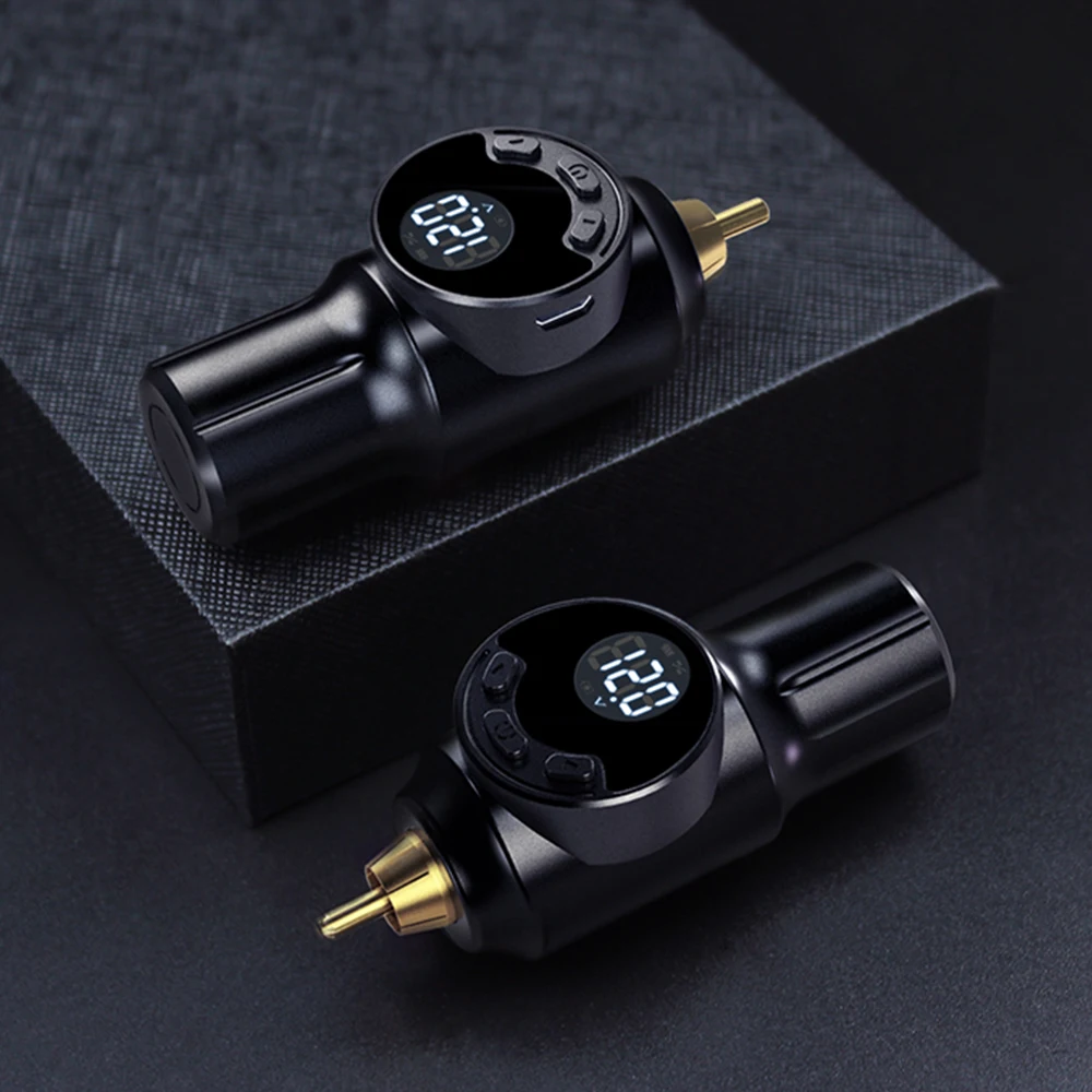 Tattoo Kit Rotary Tattoo Machine Set Wireless LCD Digital Power Supply Mini 1500MAH Battery RCA Connector Cord Permanent Makeup