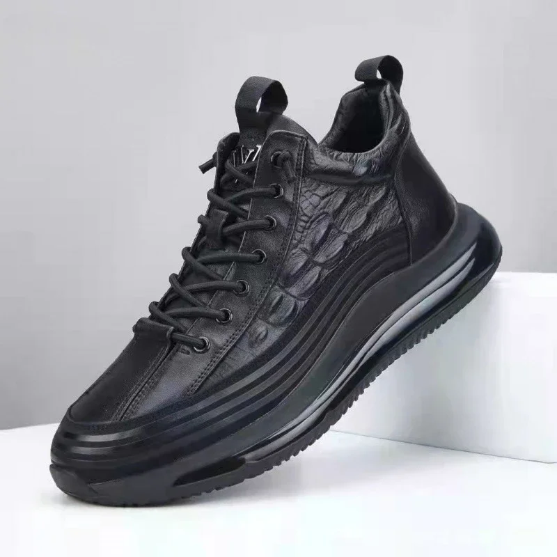 Men Sneakers Spring Autumn New Platform Comfortable Mid-cut Men's Casual Shoes Lightweight Shock Absorption Men Vulcanized Shoes 4