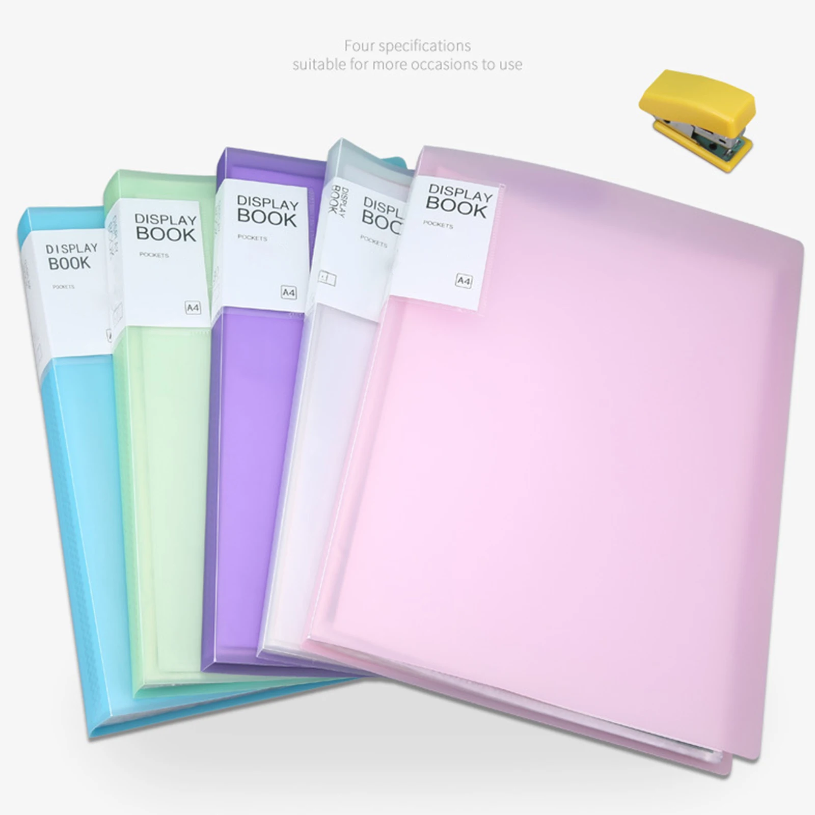 A4 30pages Document Bag Waterproof File Folder Plastic Transparent Large Capacity File Pouch Office School Supplies