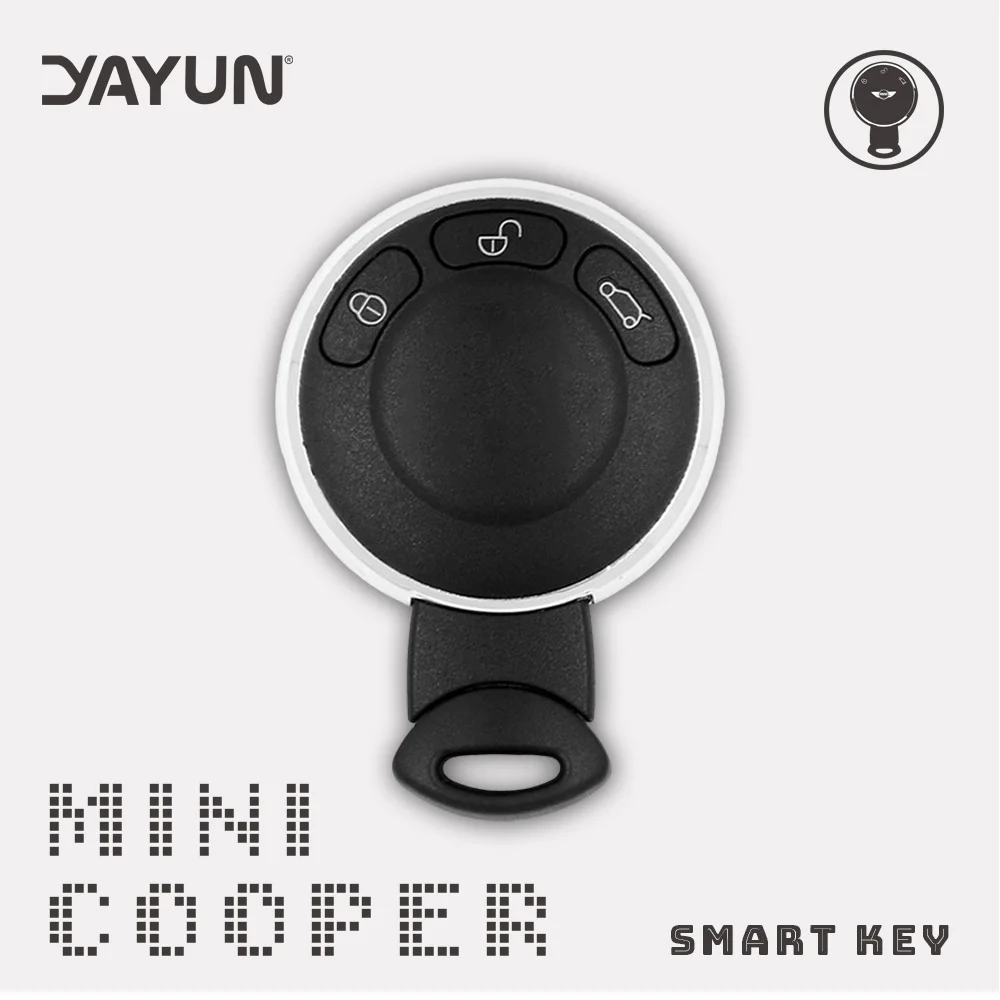 

YAYUN Replacement 3 Buttons Remote Smart Card Car Key Shell Cover Case FOB ForBMW Mini Cooper R56 2007-2014 Battary Holder