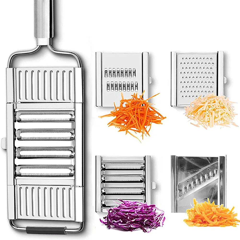 3-Blade Multifunctional Vegetable Cutter Shredder Stainless Steel Shredder Replaceable Cutter