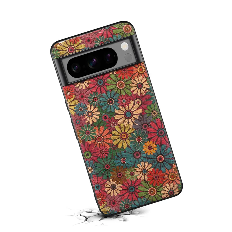 EUCAGR Ultrathin Floral Leather Phone Case - Shockproof Back Cover