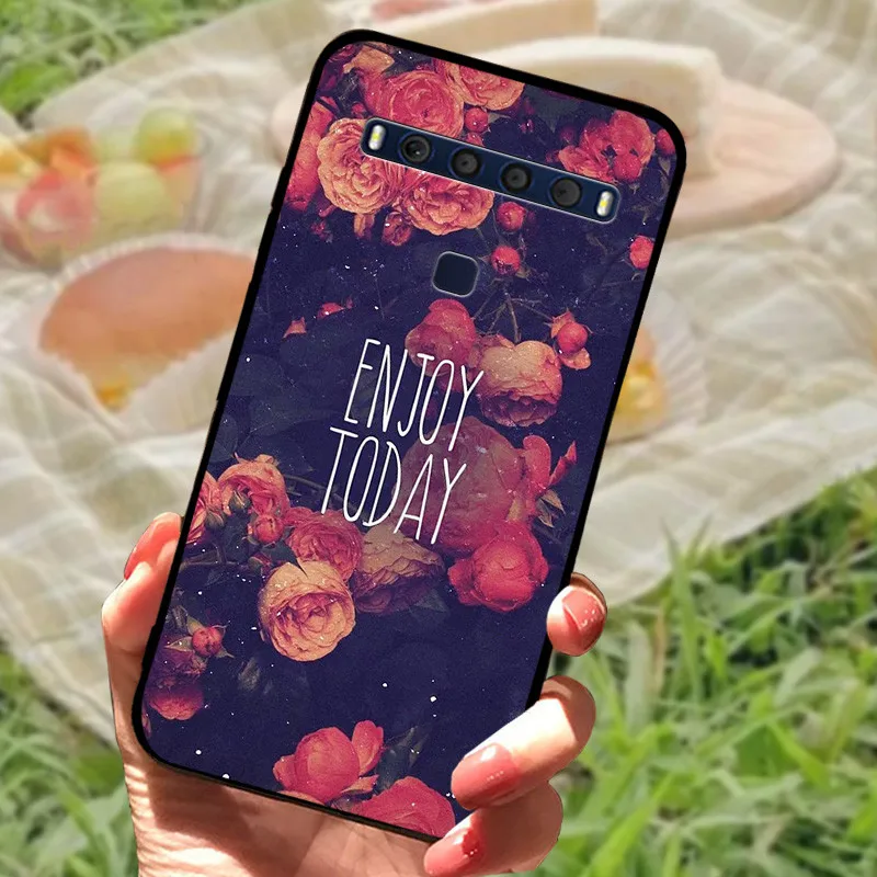 Elegant Marble Black Silicone Soft Bumper Protective Case Cover