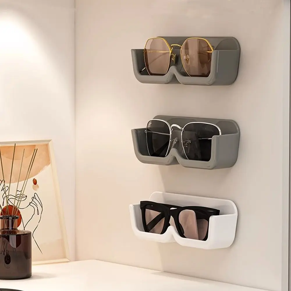 

Perforated Free Glasses Storage Box Durable Wall Mounted Portable Sunglasses Storage Rack Home Decoration Organizer Rack