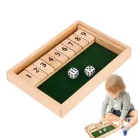 Shut The Box Dice Game Interactive Wooden Shut The Box Strategy Classic Dice Game For Children Travel Party And Family Gathering 2