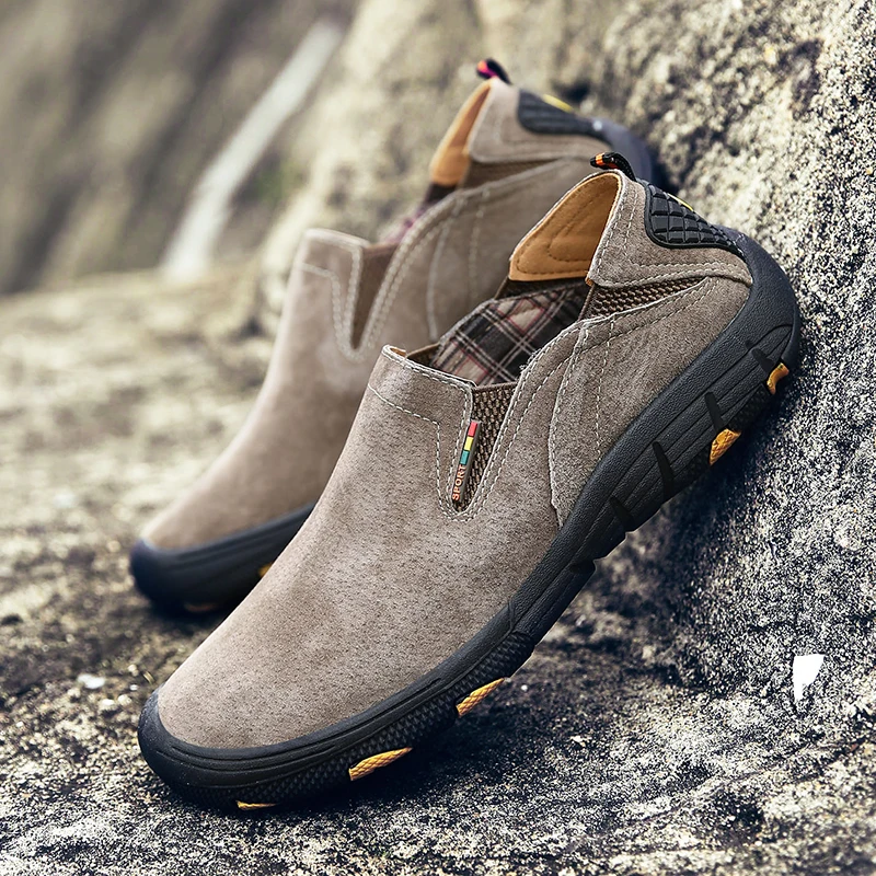 

Shoes for Men 2023 Trend Fleece for Warmth Climbing Shoes Genuine Leather Shoes for Men Sneakers Hiking Shoes Free Shipping
