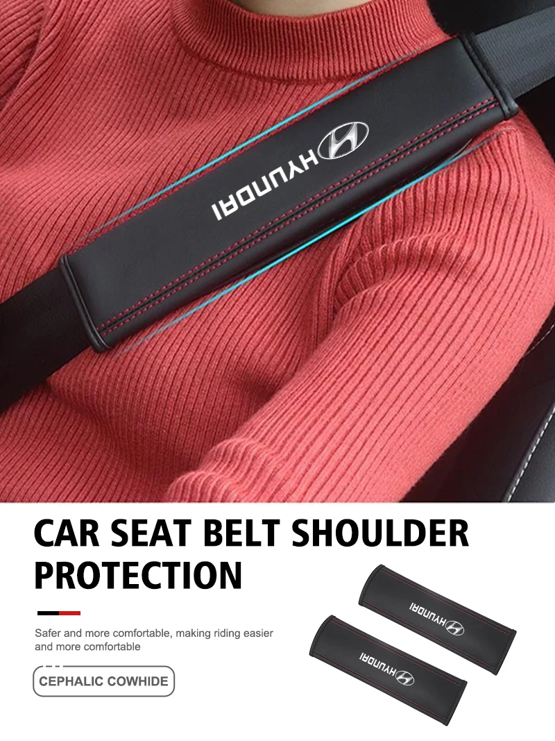 2 Pezzi Imbottiture Per Cintura Di Sicurezza Auto, Morbide E Confortevoli, Per Adulti E Bambini (Rosse)