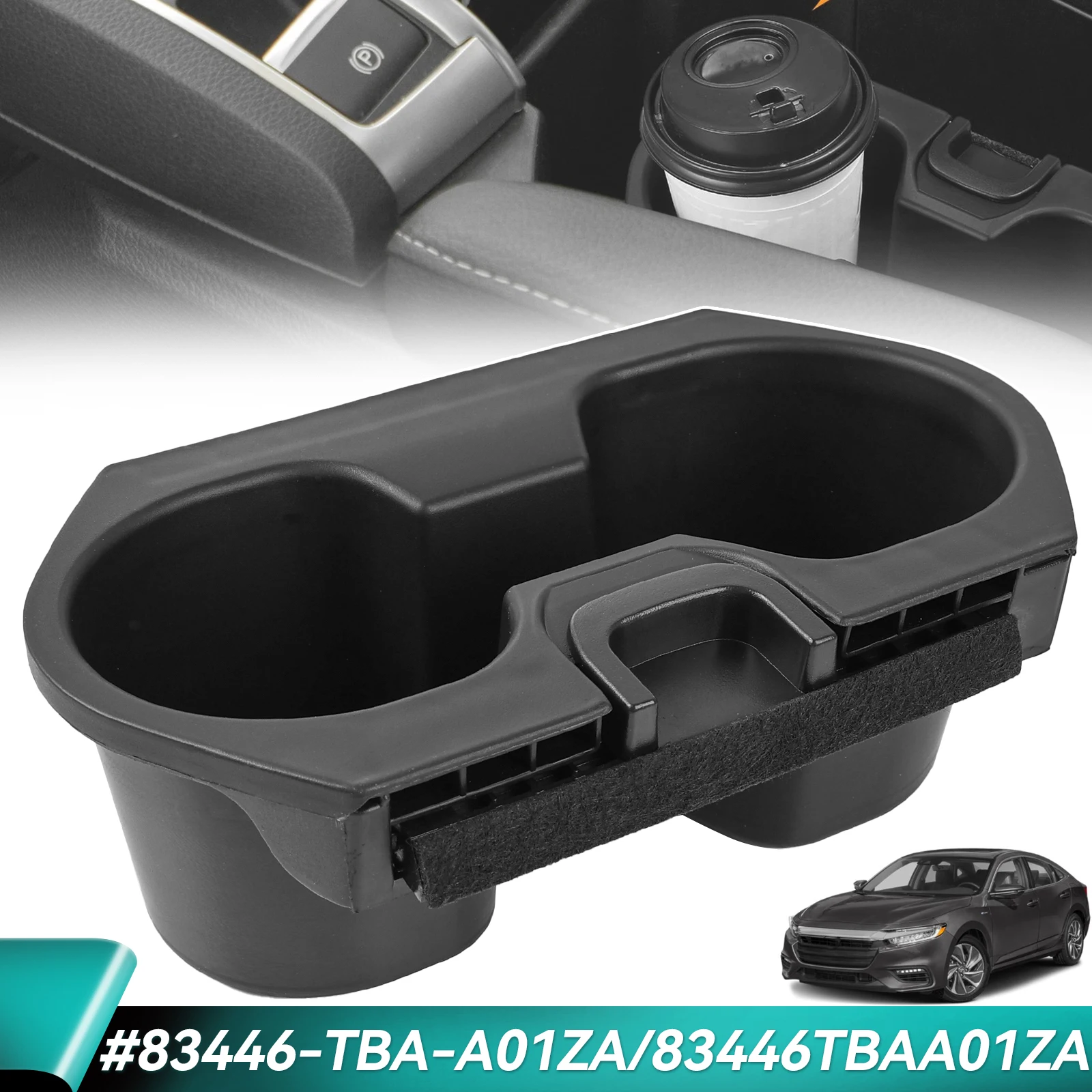 센터 콘솔 음료 컵 홀더 스크래치 방지 미끄럼 방지 83446-TBA-A01ZA For Honda Civic 2016-2021 Insight 2019-2022 83446TBAA01ZA