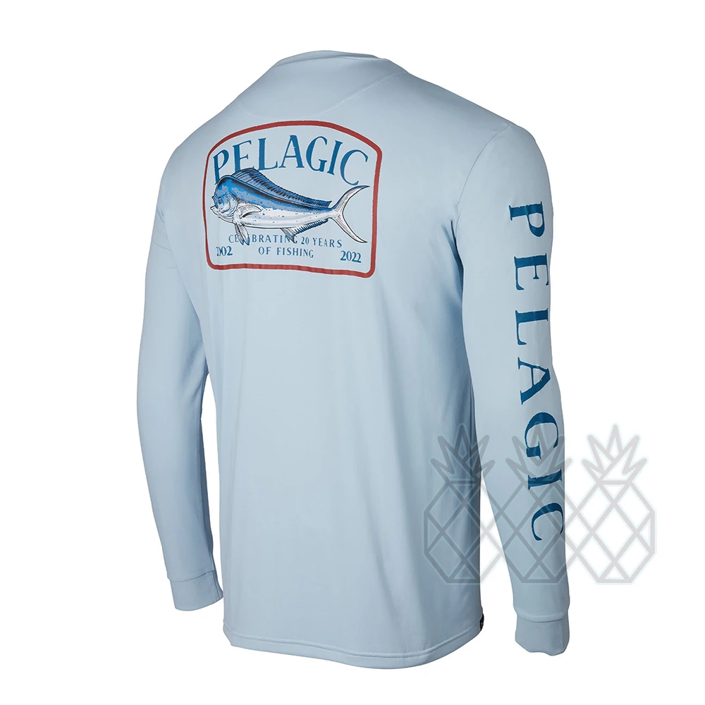PELAGIC Fishing T Shirts For Men Summer UV Sun Protection Long Sleeve
