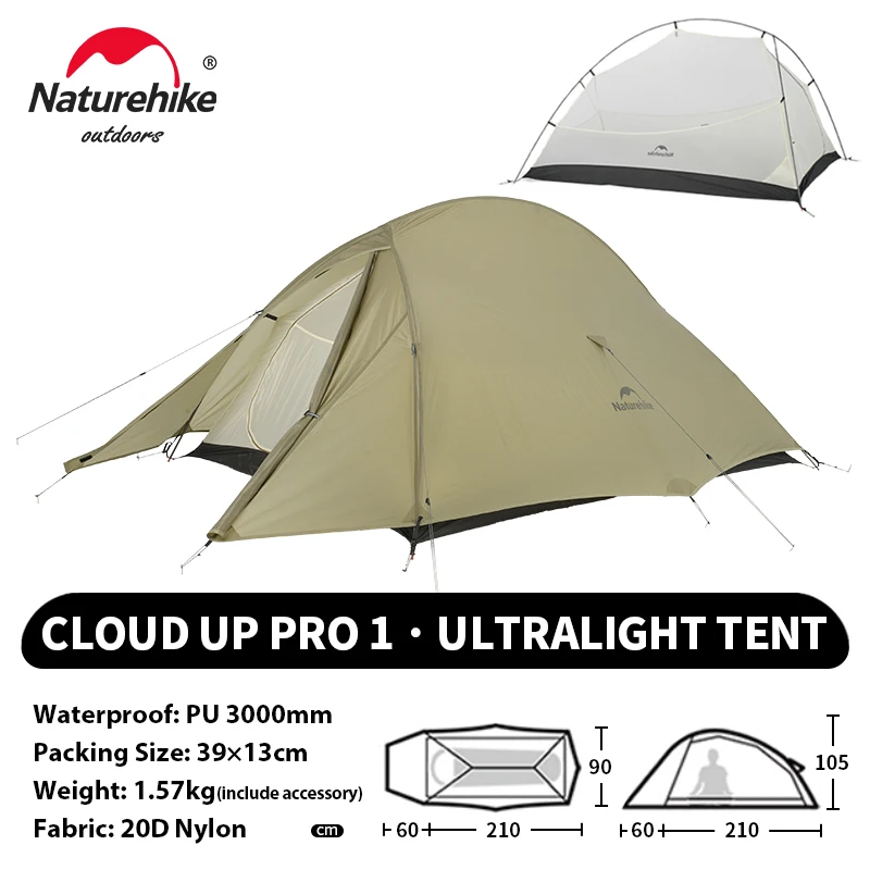 Naturehike Cloud Up 1 Upgraded Tent Ultralight Camping Tent
