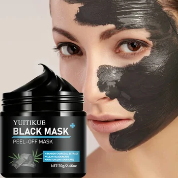 YUITIKUE Bamboo Charcoal Peel-Off Black Mask - Deep Blackhead Extraction & Pore Purifying 1