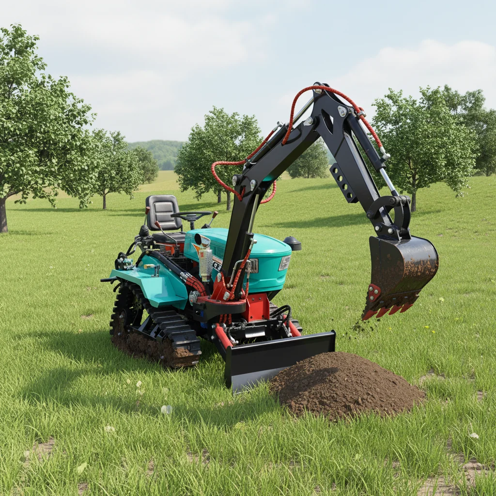 Mini-Raupenschlepper 16 PS 28 PS Landwirtschaftliche Maschine Kultivator Rotationsfräse Pflug für Obstgarten und Garten
