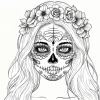 Night of the Dead Theme Colouring Book Adult Picture Book Original Design 6