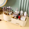 360°  Rotating Cosmetic Storage Box Holder Desktop Makeup Brushes Organizer Countertop Portable Lipstick Eyeliner Stand Boxes 2