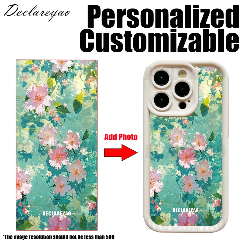 Personalisierte DIY individuelle Foto individuelle Hülle für Apple iPhone 16 Pro Max 15 14 Plus 13 12 Mini 16e Cover Bild Silikon weich – Detail 2