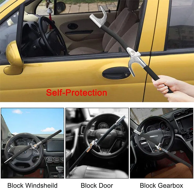 Car Steering Wheel Lock Anti-theft Folding Lock Easy Storage Central Suit All Cars Interior Safety Accessory Weight:1.4KG
