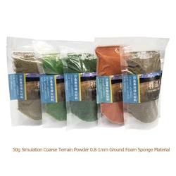 50g Simulation Coarse Terrain Powder 0.8-1mm Ground Foam Sponge Material Scale Model Train Railway Layout Building  Diy Layout
