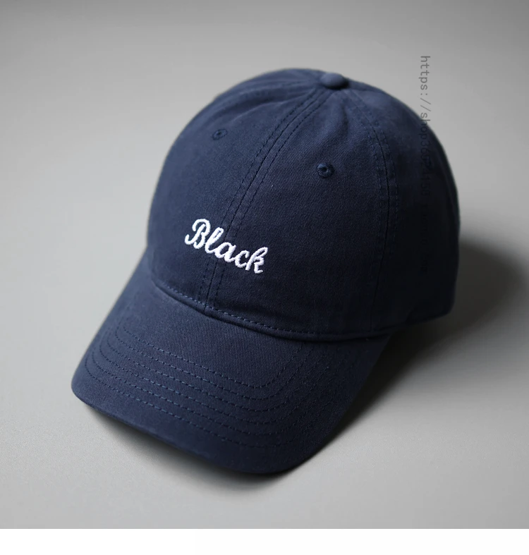 

Japanese Style Soft Top Letter Embroidery Baseball Cap Men Street Casual All-Matching Sun-Proof Sun-Proof Peaked Cap Women