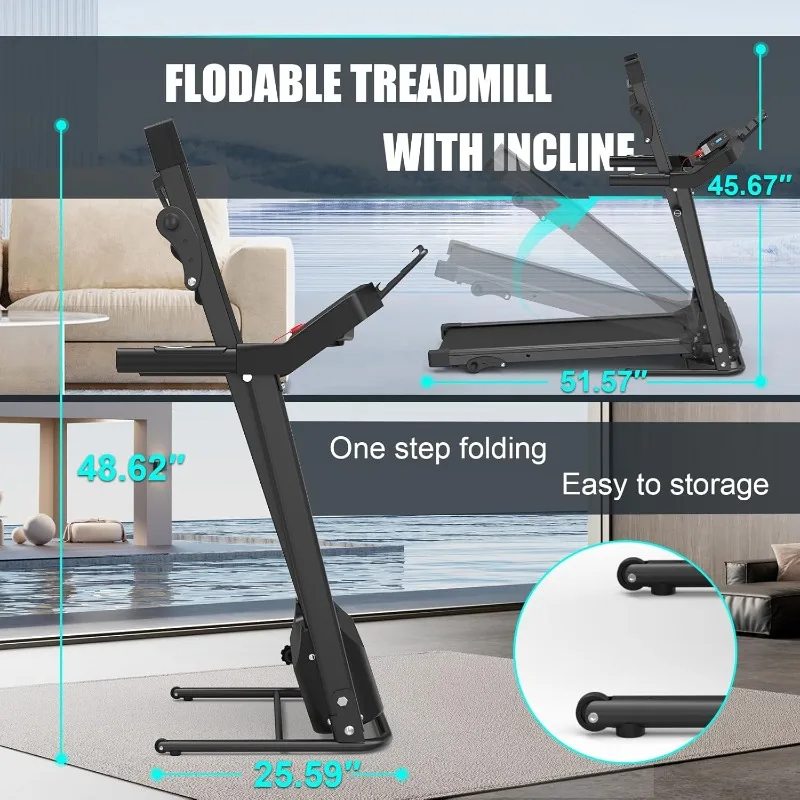 Foldable Incline Treadmill 6