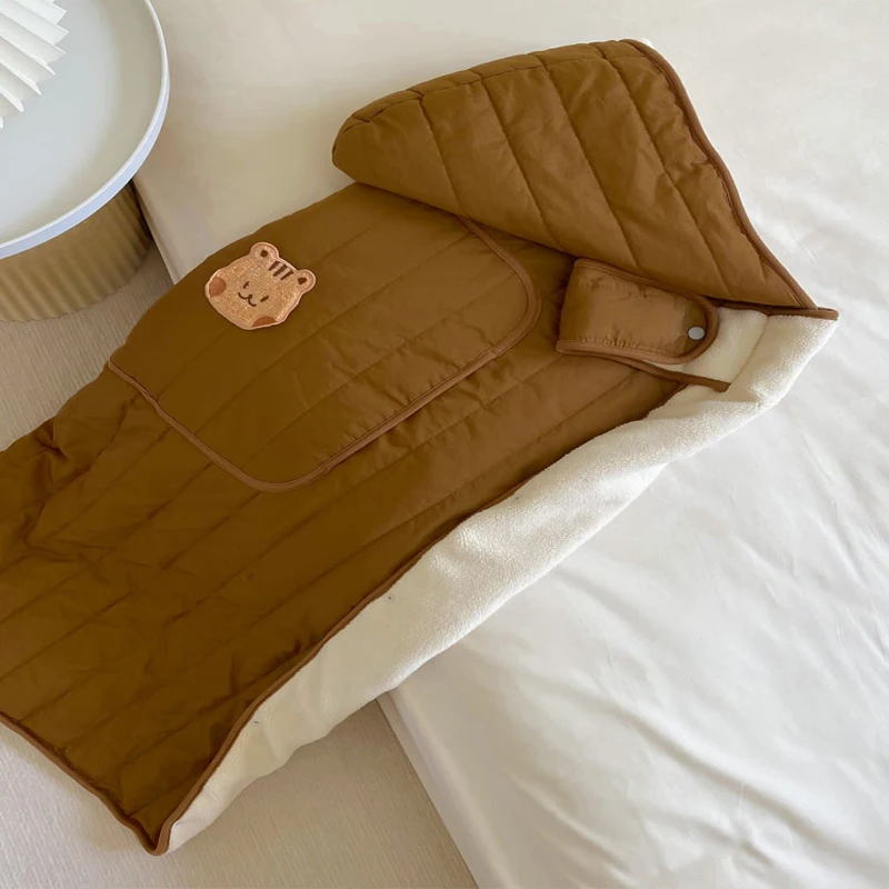 Winter Baby Stroller Blanket Newborn Trolley Cotton Warm Thick Cover Swaddle Wrap Windproof Fleece Quilt Kids Straps Blankets