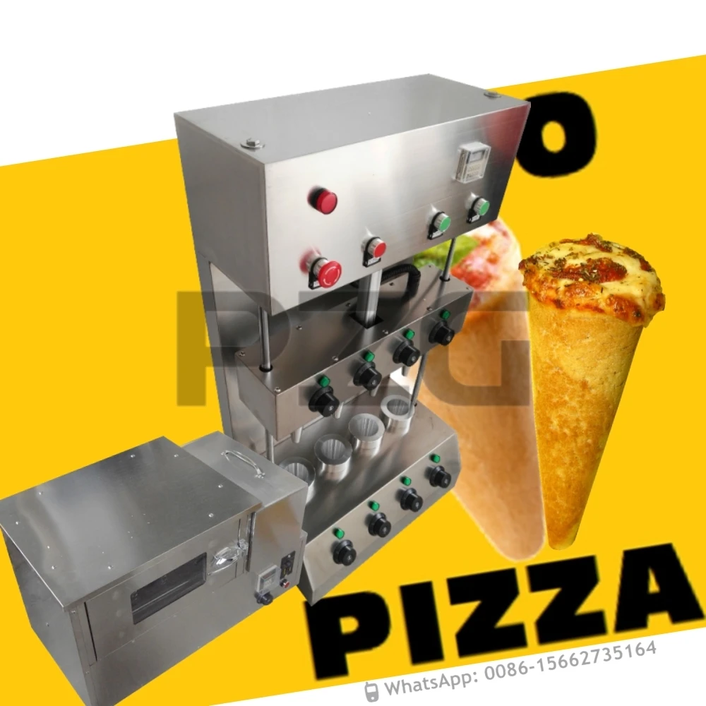 Size Customized Pizza Cone Molding Machine Rotary Pizza Cone Oven Pizza Cone Warmer Showcase With Production Line