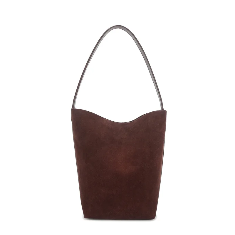 

Suede tote bag suede large capacity suede fall winter 2023 commuter shoulder bucket bag hand bags