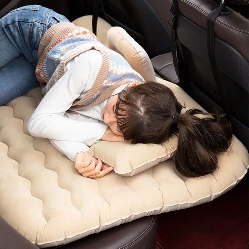 Inflatable Sleeping Mattress Vehicle Supplies Car Travel Bed Rear Seat Air Mat Car Interior Accessories Folding Mat Seat Cushion