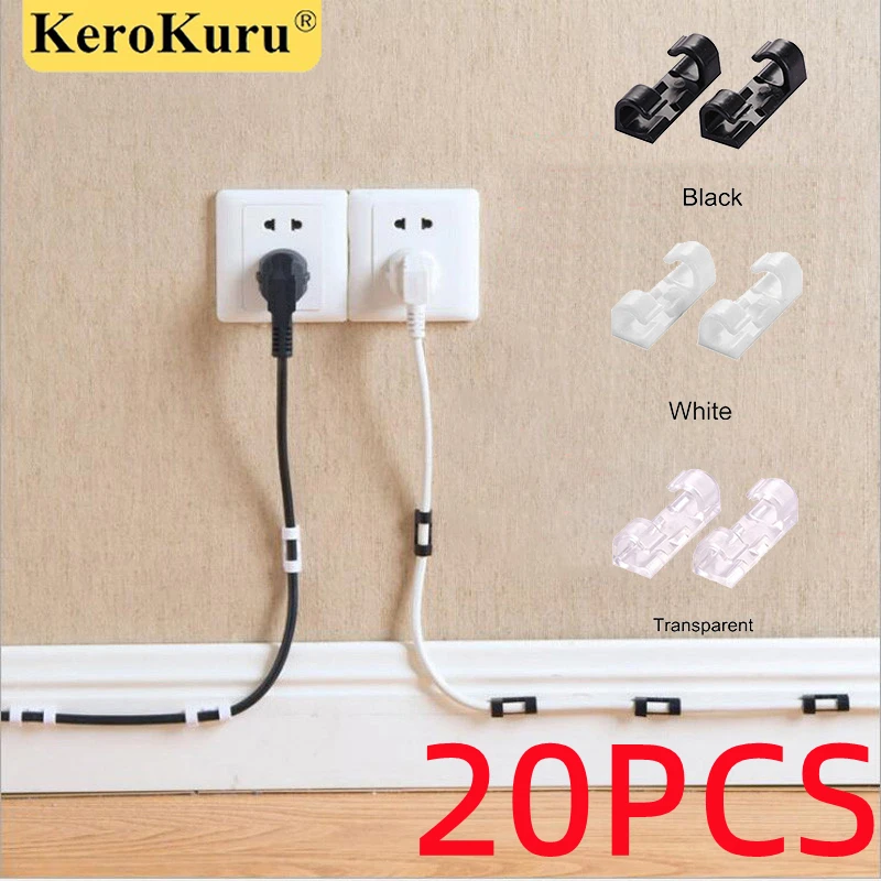 20/16/5Pcs Cable Clips SelfAdhesive Cable Organizer Cord Management