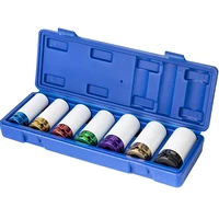 1/2" Drive Lug Nut Socket Set Wheel Socket Set Impact Lug Nut Socket Set Thin Wall Lug Nut Socket Set with Colored 1